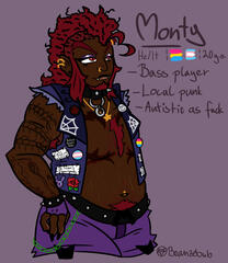 Character: Human Monty from FNAF: SB