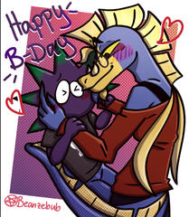 Characters: Left - SnickerShr00m on Twitter | Right - Farice (Beanzebub's OC)